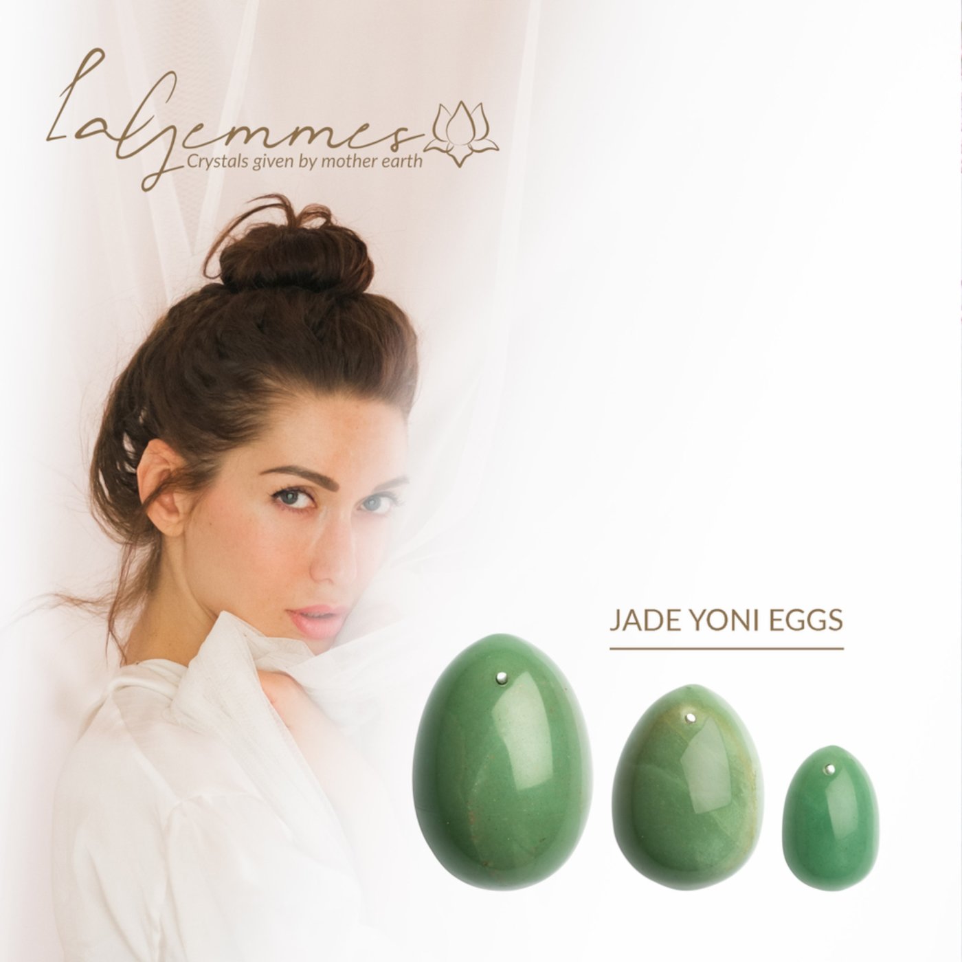 La Gemmes Yoni Egg Set Jade (L-M-S)
