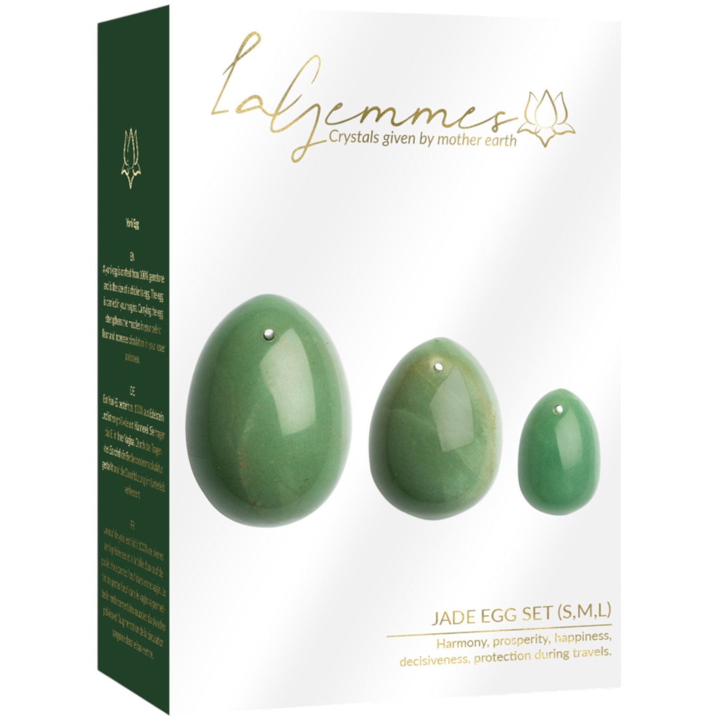 La Gemmes Yoni Egg Set Jade (L-M-S)