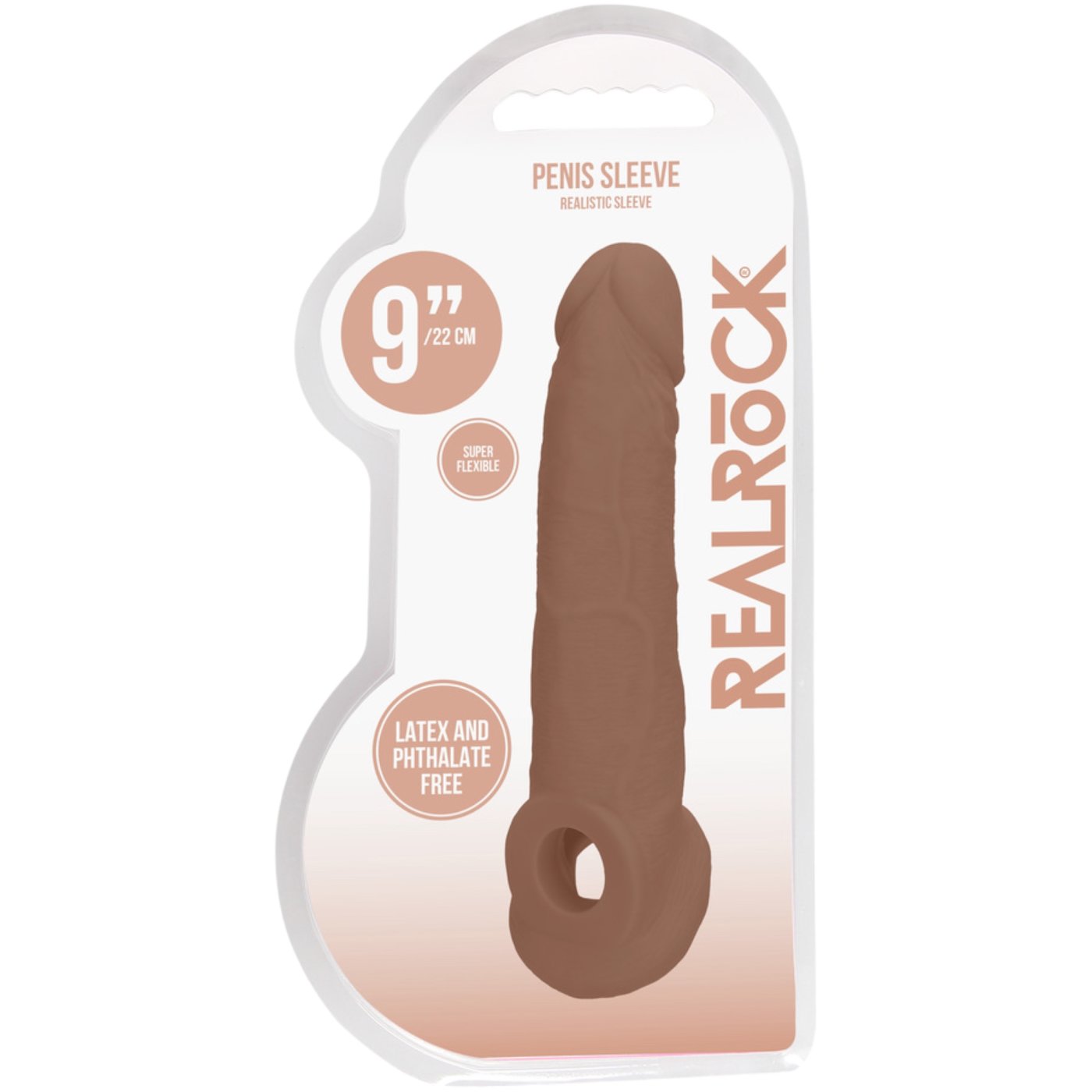 RealRock 9 Inch Penis Sleeve Flesh Tan