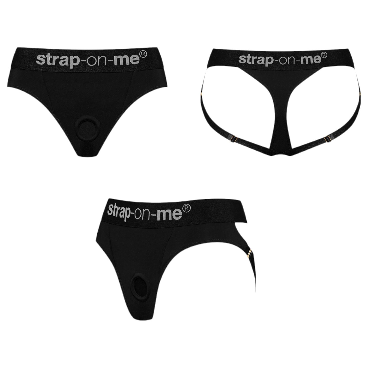 Strap-On-Me Heroine Butt Lift Harness Thong Black XL