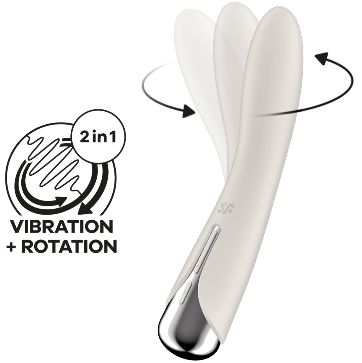 Satisfyer Spinning Vibe 1 Silicone Rechargeable G-Spot Vibrator Beige