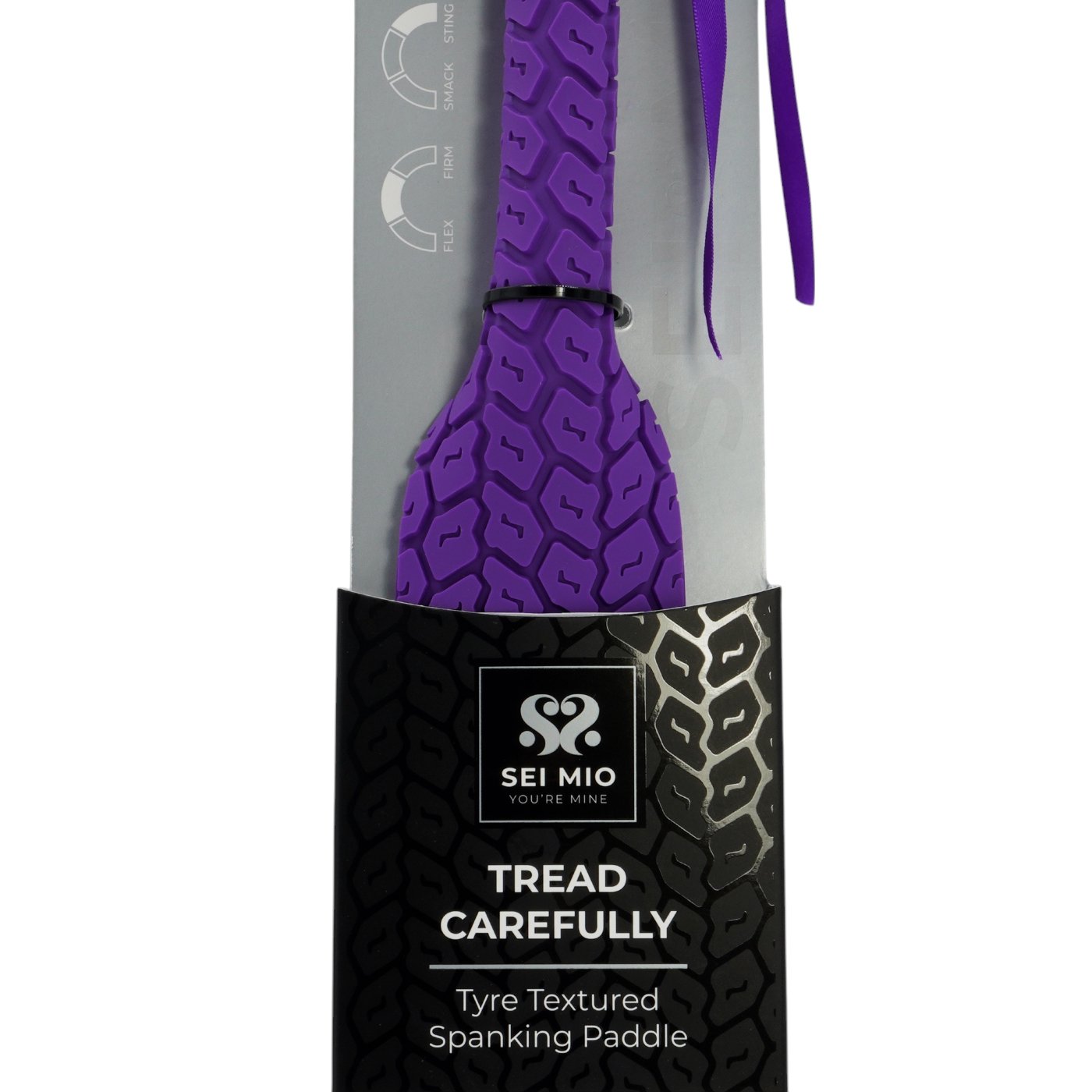 Sei Mio Tread Carefully Tyre Textured Spanking Paddle Purple