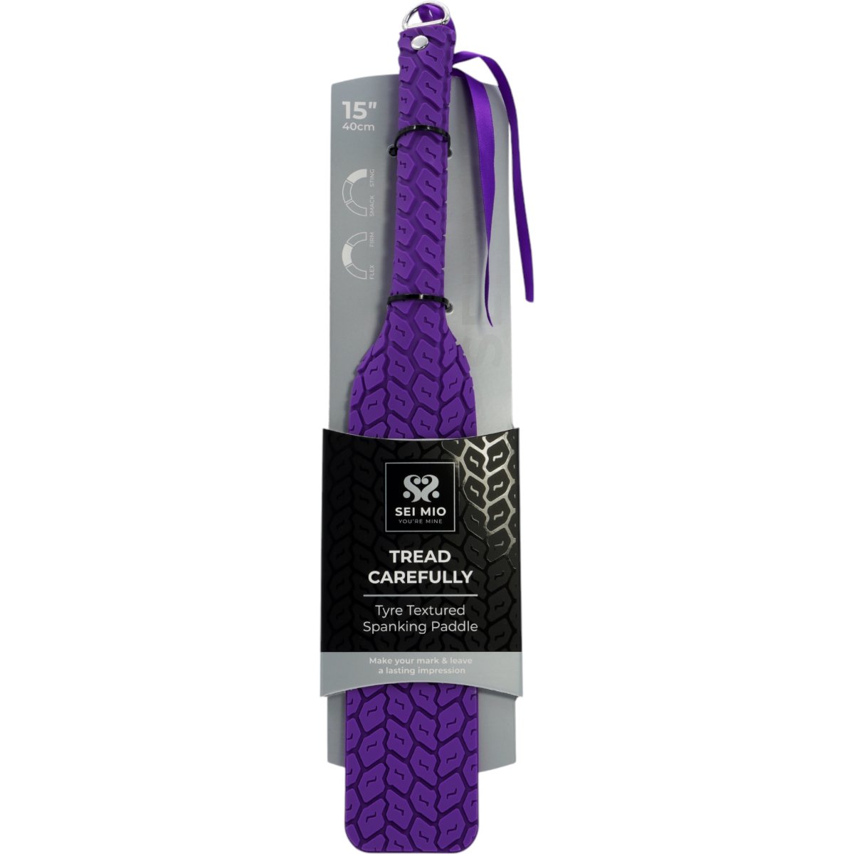 Sei Mio Tread Carefully Tyre Textured Spanking Paddle Purple