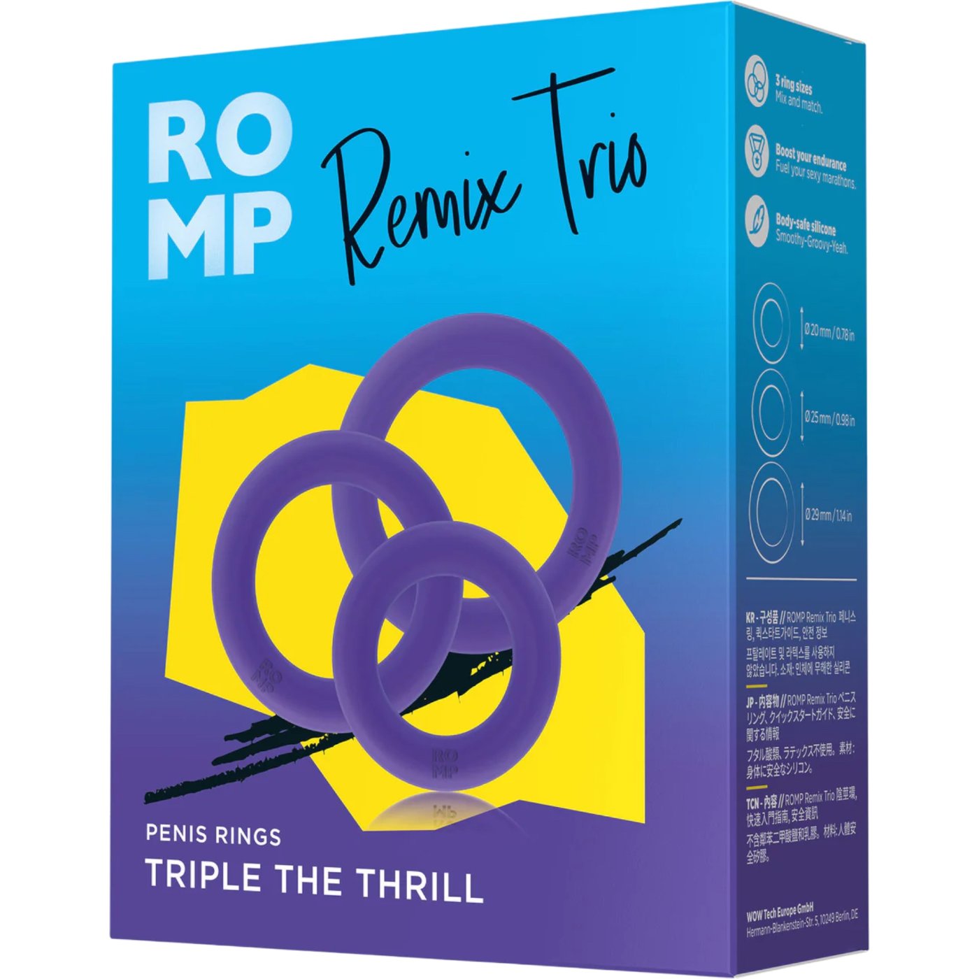 ROMP Remix Trio Silicone Cock Ring Set (3 Piece)