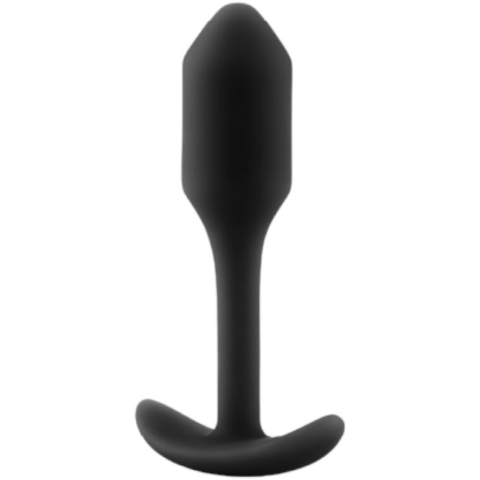 b-Vibe Snug Plug 1 Small Weighted Silicone Butt Plug 3.4 Inch Black