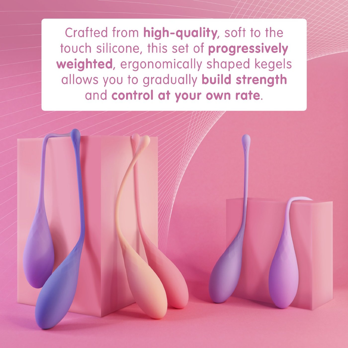 Skins Care Deluxe Weighted Kegel Balls Exercise Set (6 Piece)