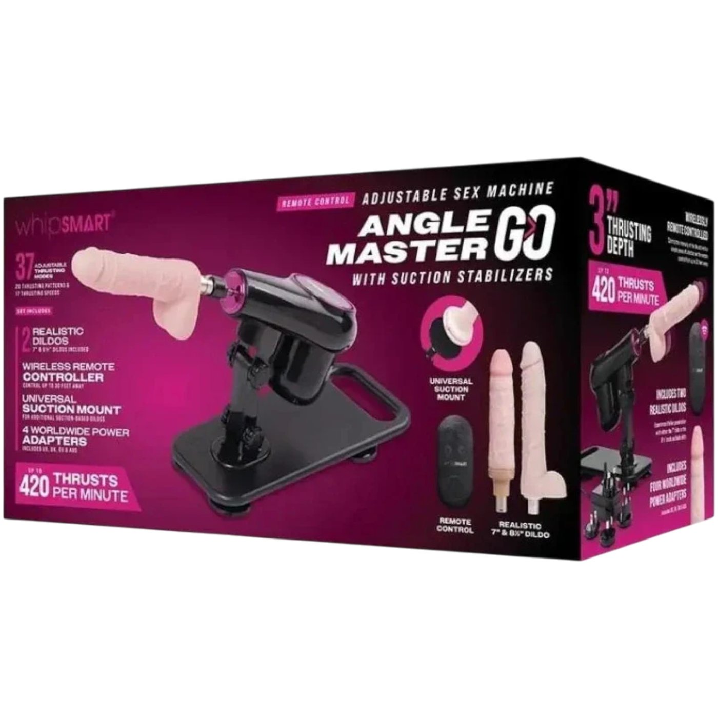 WhipSmart Angle Master GO Thrusting Sex Machine with Remote Control
