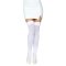 Leg Avenue Opaque Nylon Thigh High Stockings White