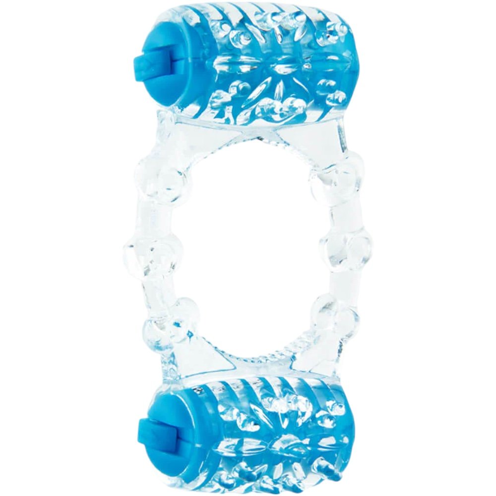 Screaming O ColorPoP Quickie Two-O Vibrating Cock Ring Blue