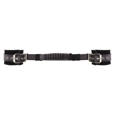 Ouch Adjustable Black Leather Handcuffs