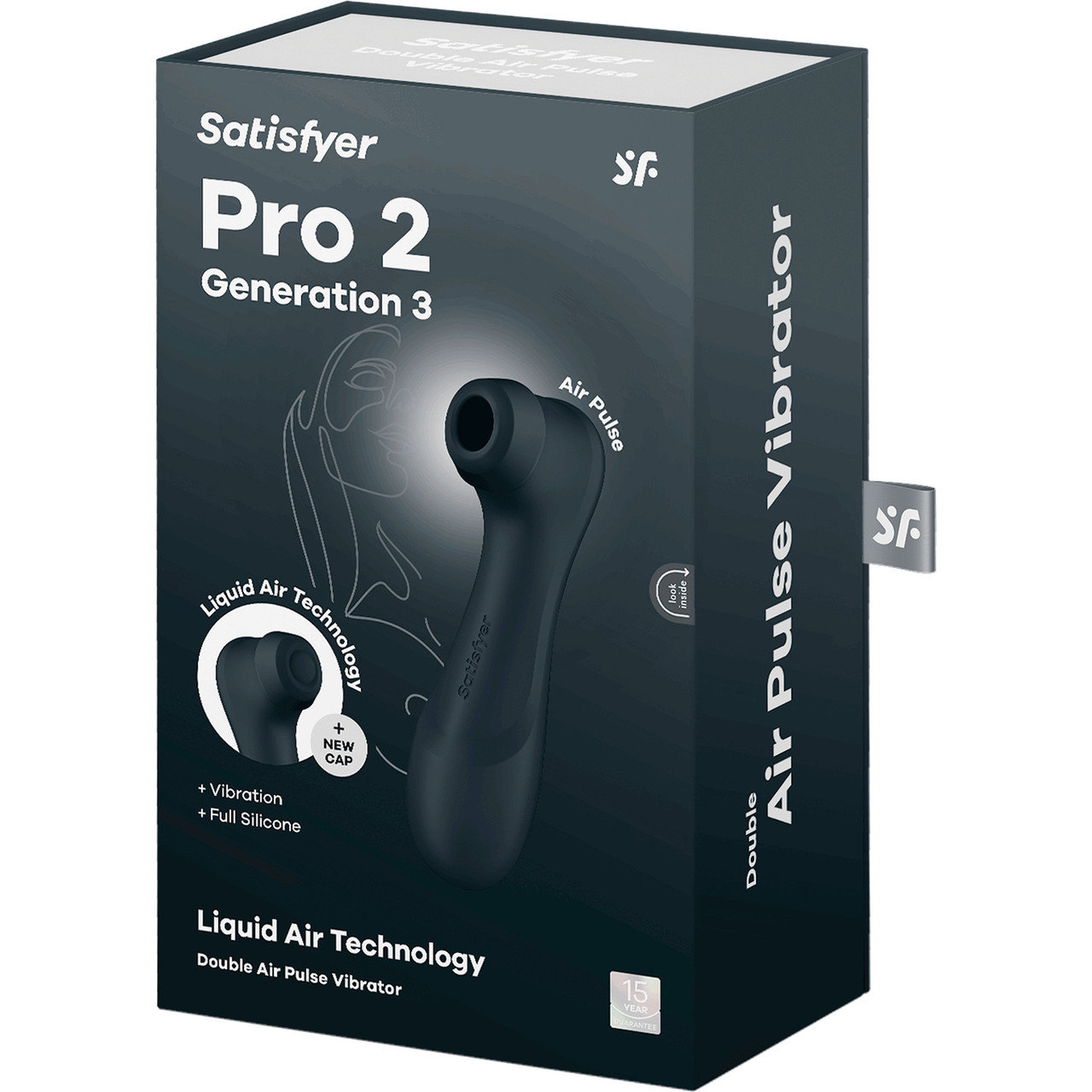 Satisfyer Pro 2 Generation 3 Liquid Air Rechargeable Clitoral Vibrator Black
