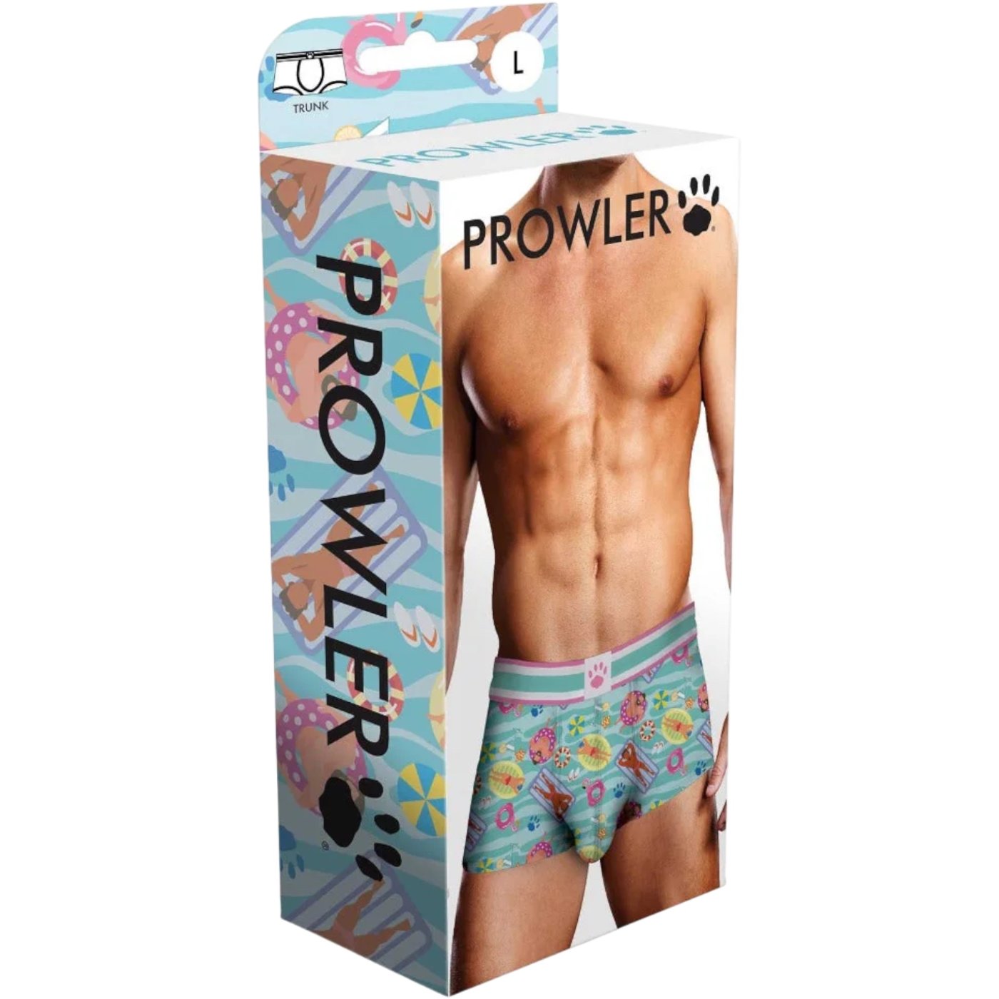 Prowler Swimming Print Trunk Green Pink
