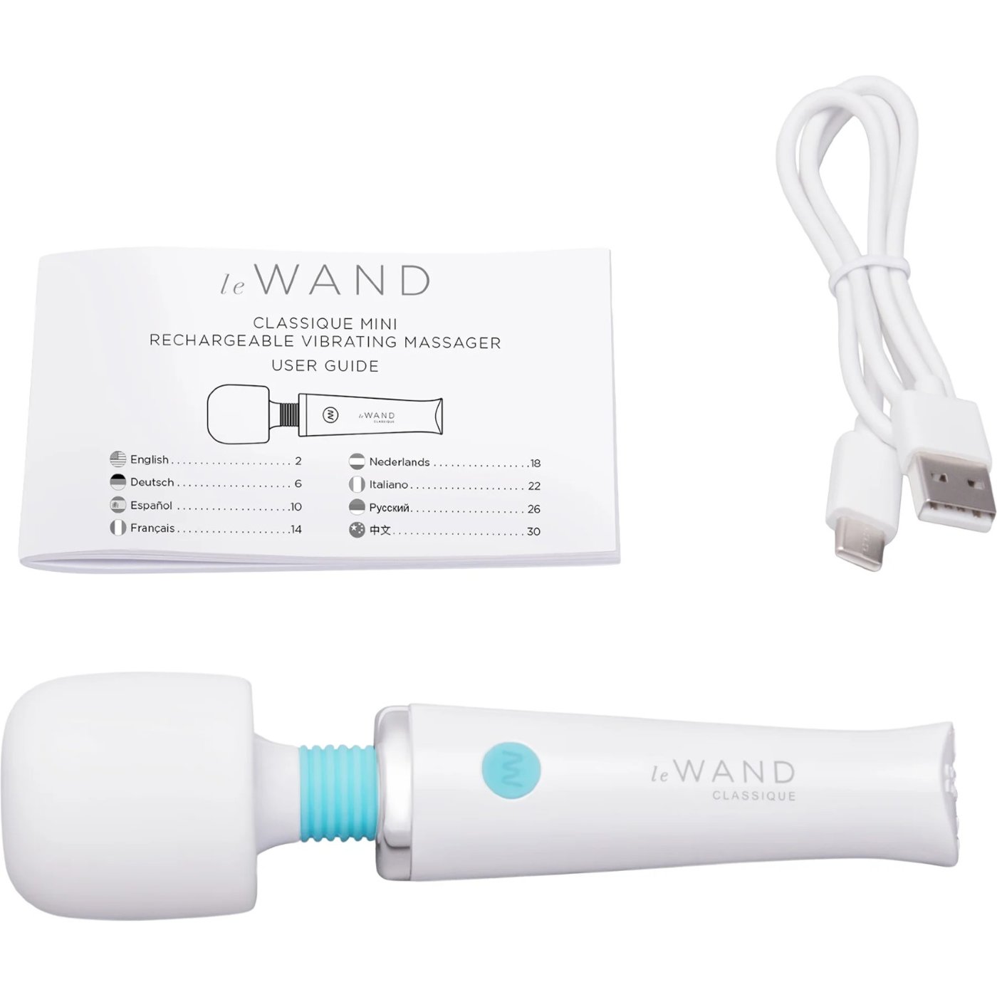 Le Wand Classique Mini Rechargeable Vibrating Wand Massager