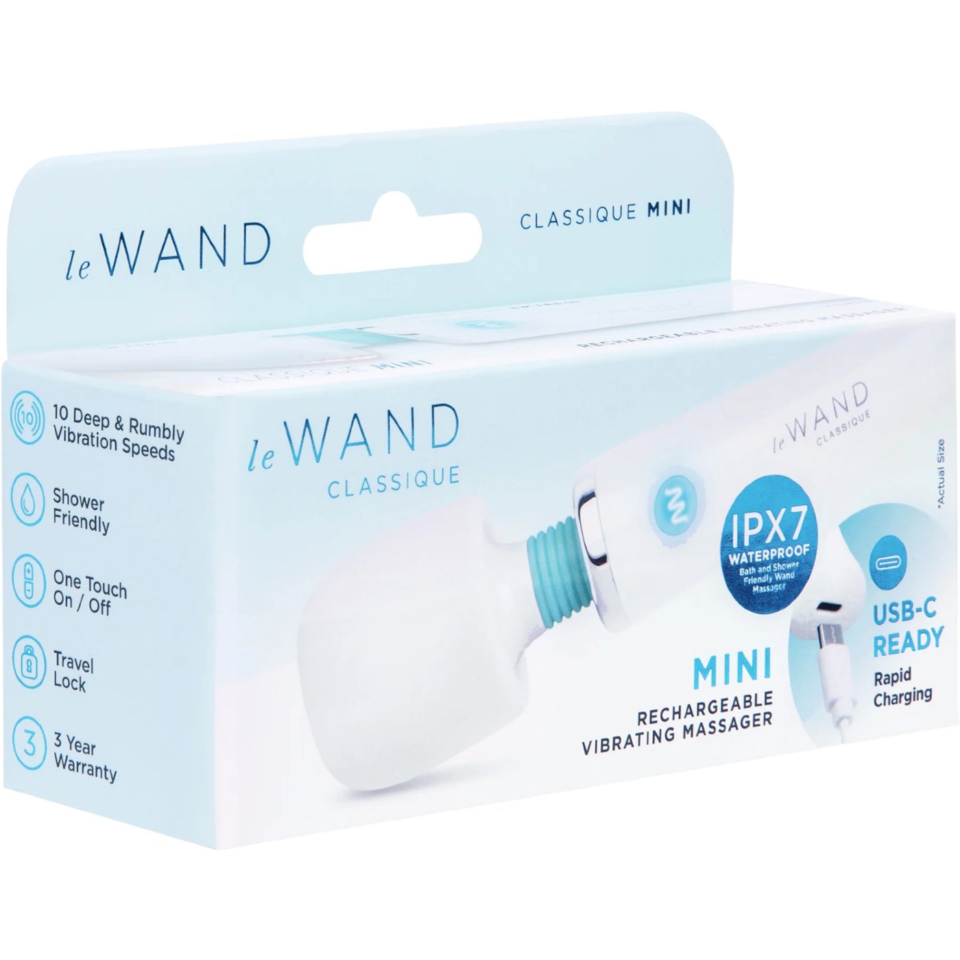 Le Wand Classique Mini Rechargeable Vibrating Wand Massager