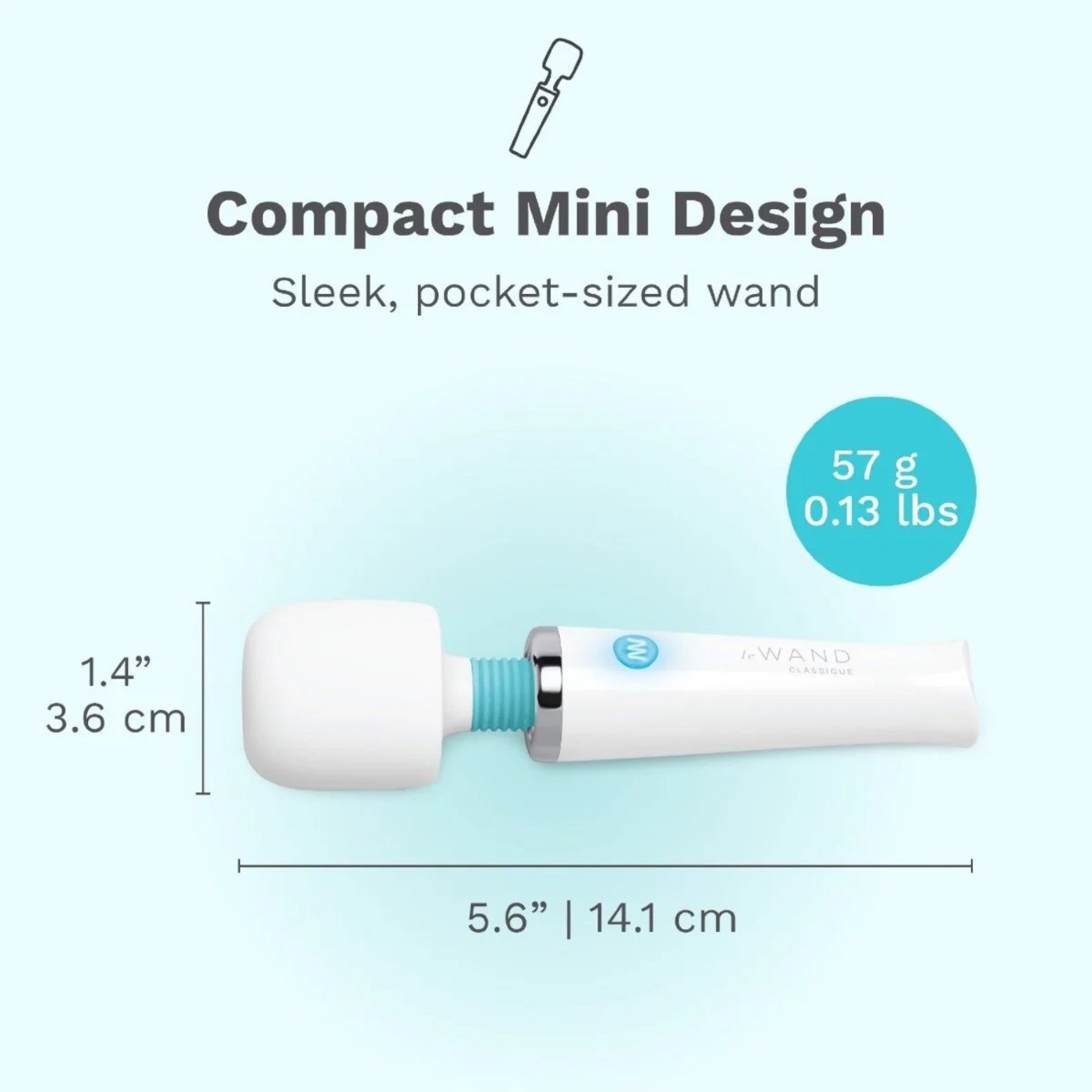 Le Wand Classique Mini Rechargeable Vibrating Wand Massager