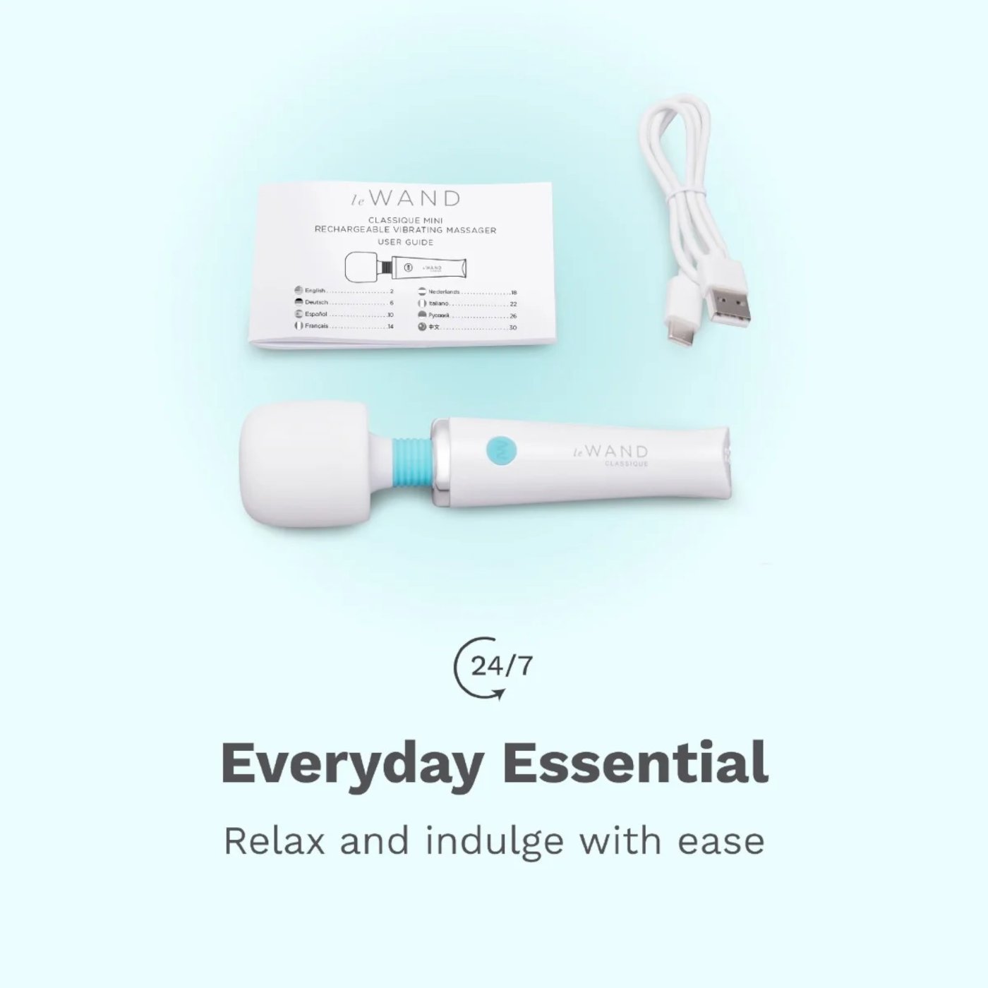 Le Wand Classique Mini Rechargeable Vibrating Wand Massager