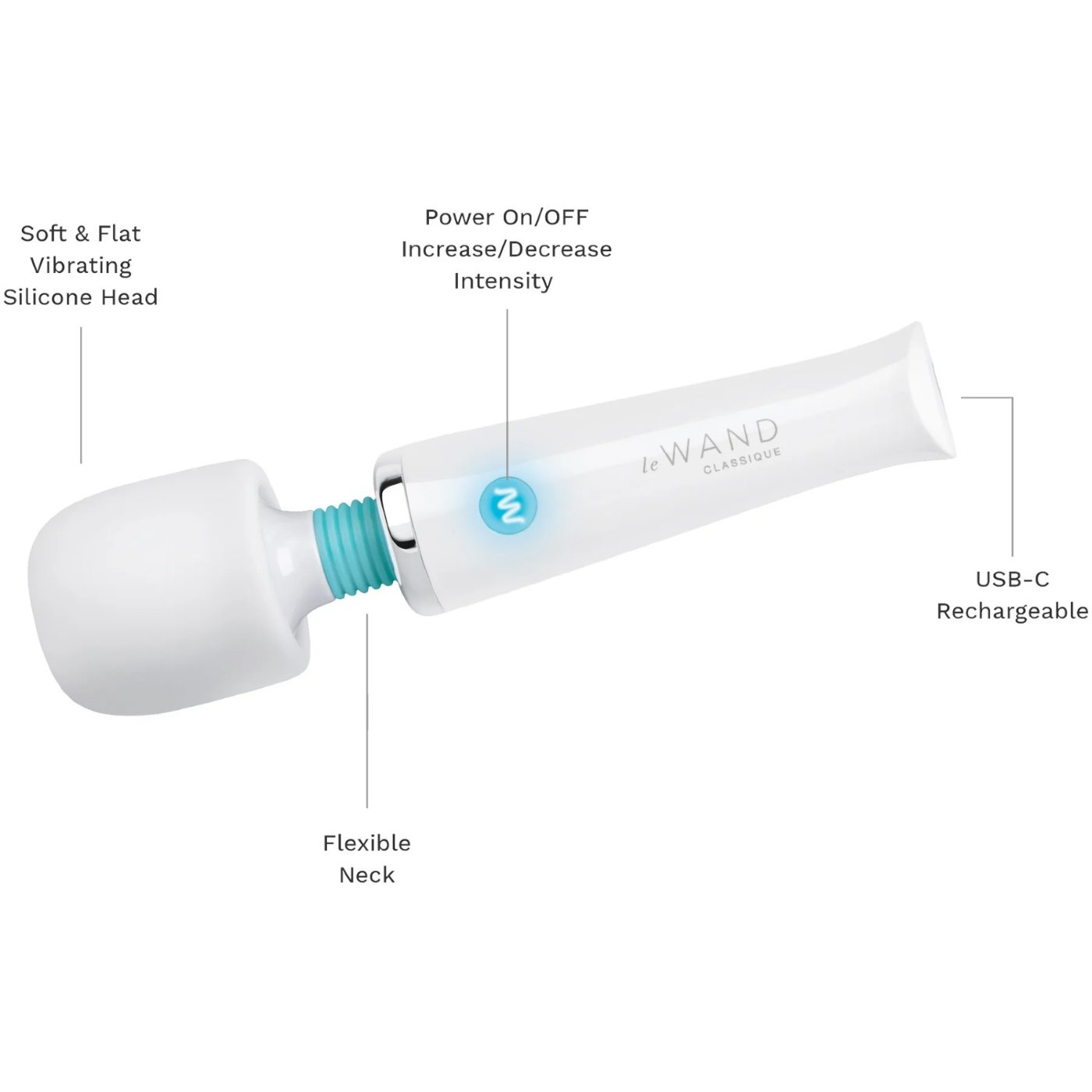 Le Wand Classique Mini Rechargeable Vibrating Wand Massager