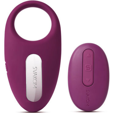 Svakom Winni Remote Control Clitoral Stimulator Penis Ring for Couples Purple