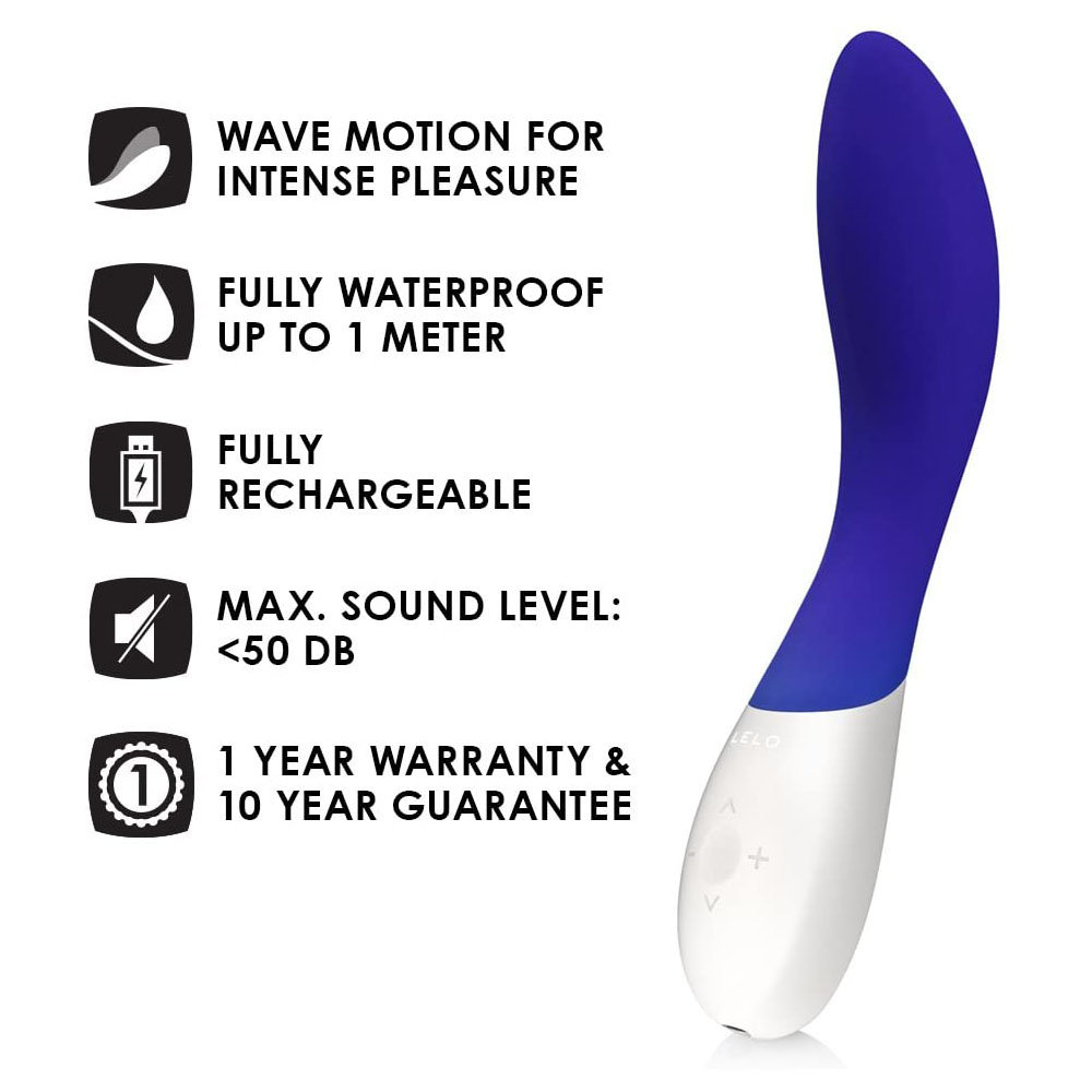 Lelo Mona Wave Rechargeable G-Spot Vibrator Midnight Blue