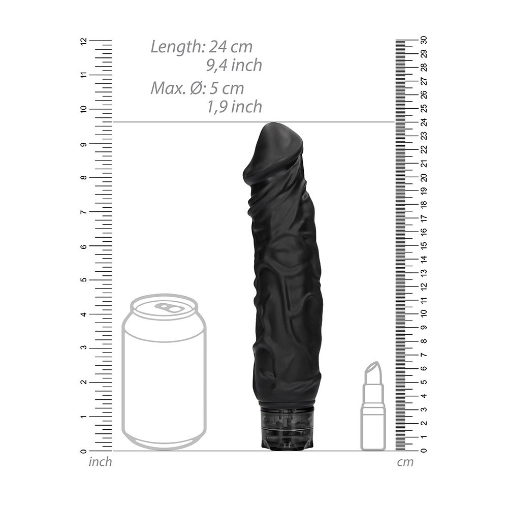 Realistic 10 speed Vibrator Black 9.4 Inch