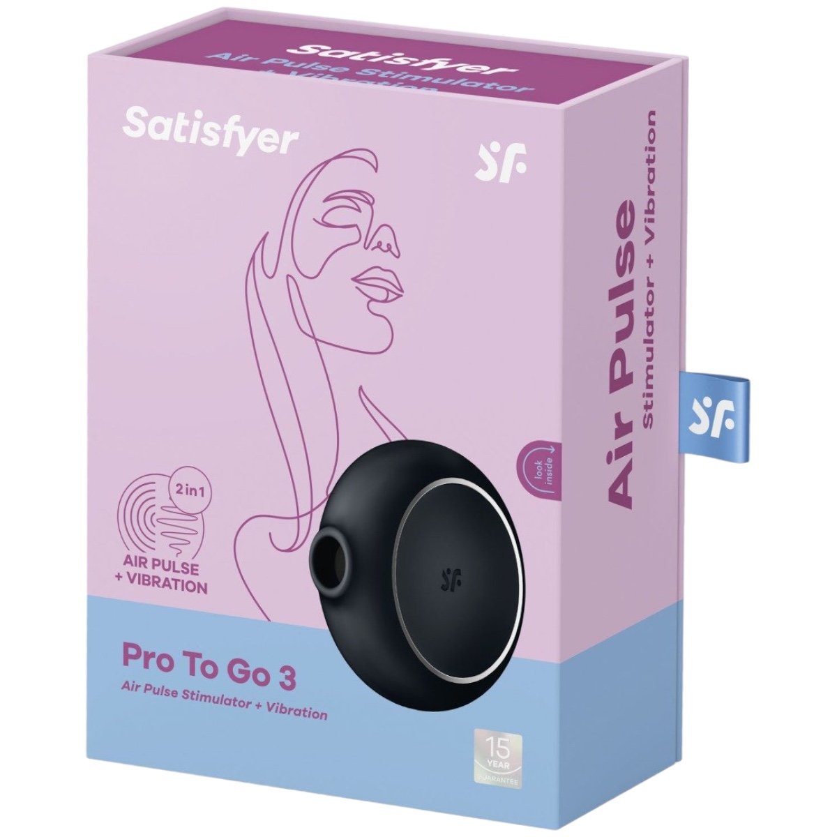 Satisfyer Pro to Go 3 Rechargeable Clitoral Stimulator Black