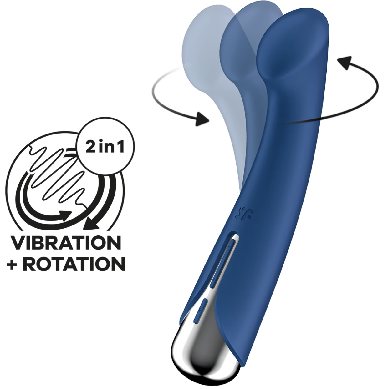 Satisfyer Spinning G-Spot 1 Silicone Rechargeable G-Spot Vibrator Blue