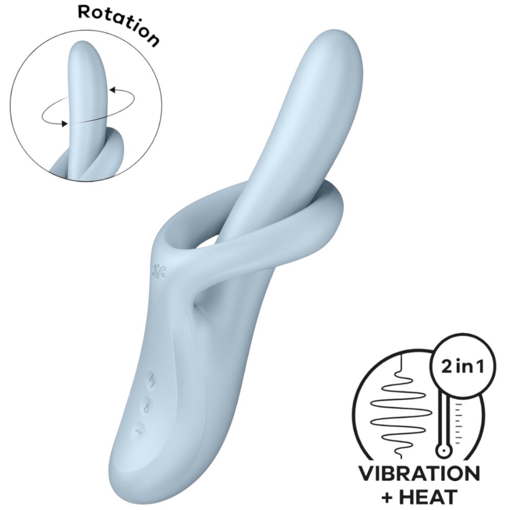 Satisfyer Heat Flex 4 Warming Rabbit Vibrator Blue