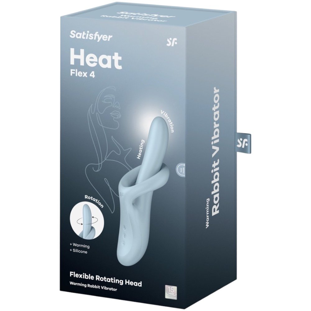 Satisfyer Heat Flex 4 Warming Rabbit Vibrator Blue