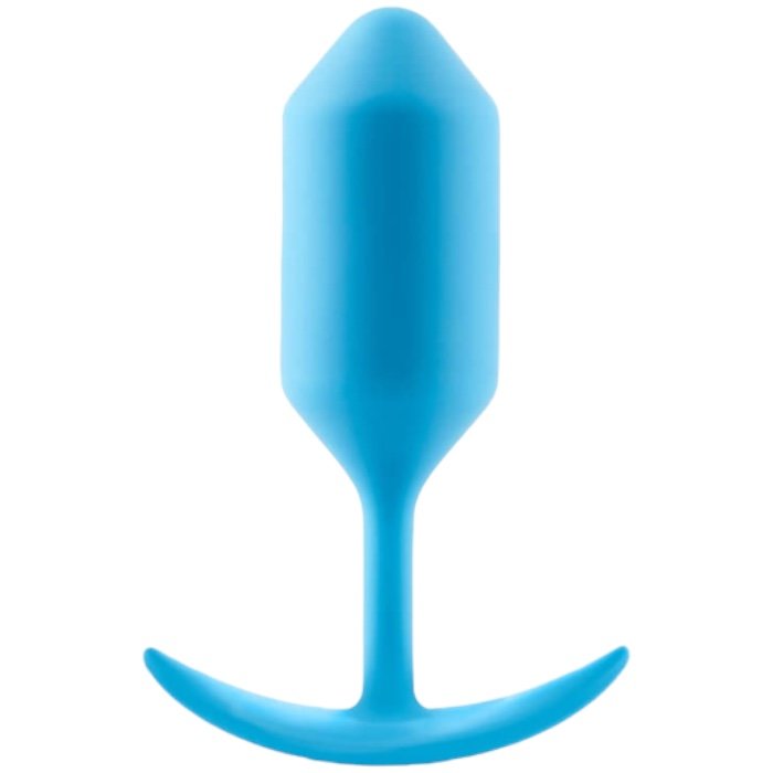 b-Vibe Snug Plug 3 Large Weighted Silicone Butt Plug 4.7 Inch Teal – B-Vibe