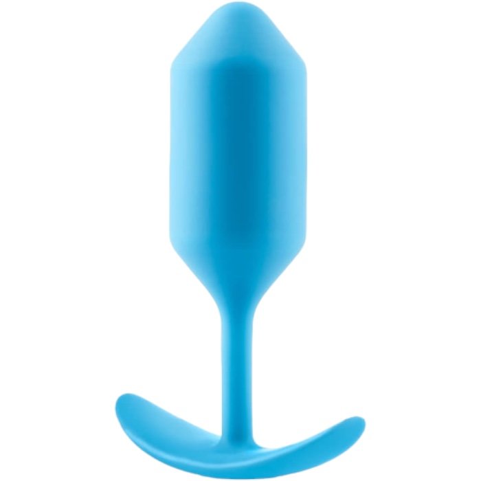 b-Vibe Snug Plug 3 Large Weighted Silicone Butt Plug 4.7 Inch Teal