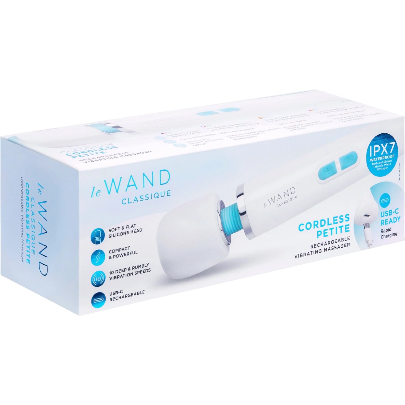 Le Wand Classique Cordless Petite Rechargeable Vibrating Wand Massager