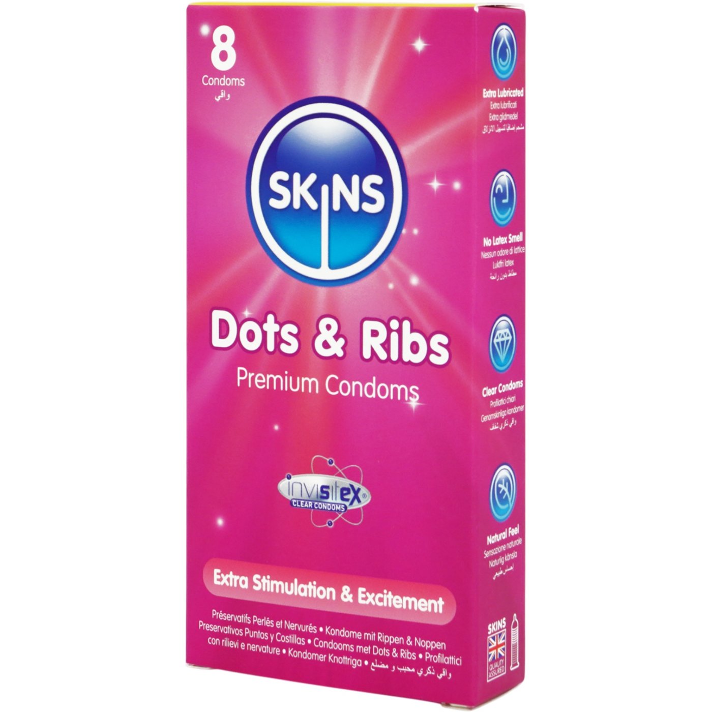 Skins Dots & Ribs Premium Condoms (8 Pack)