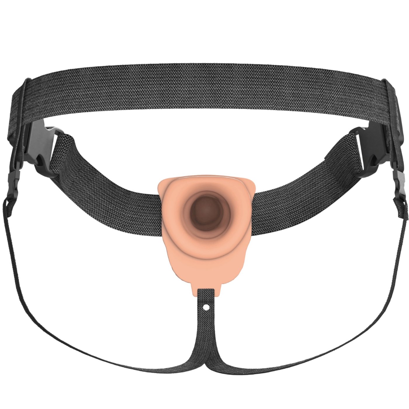 Fantasy X-Tensions Elite 6 Inch Vibrating Hollow Silicone Strap-On with Harness