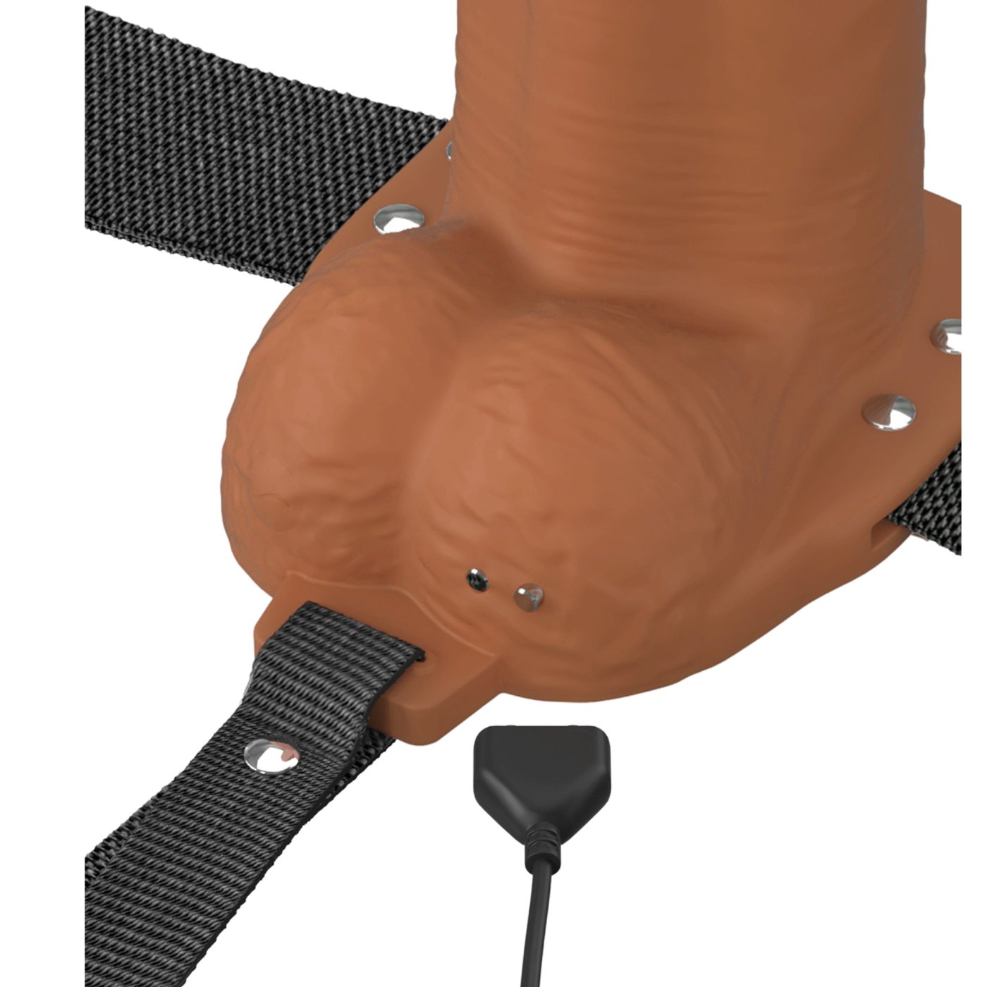 Fantasy X-Tensions Elite 6 Inch Vibrating Hollow Silicone Strap-On with Harness