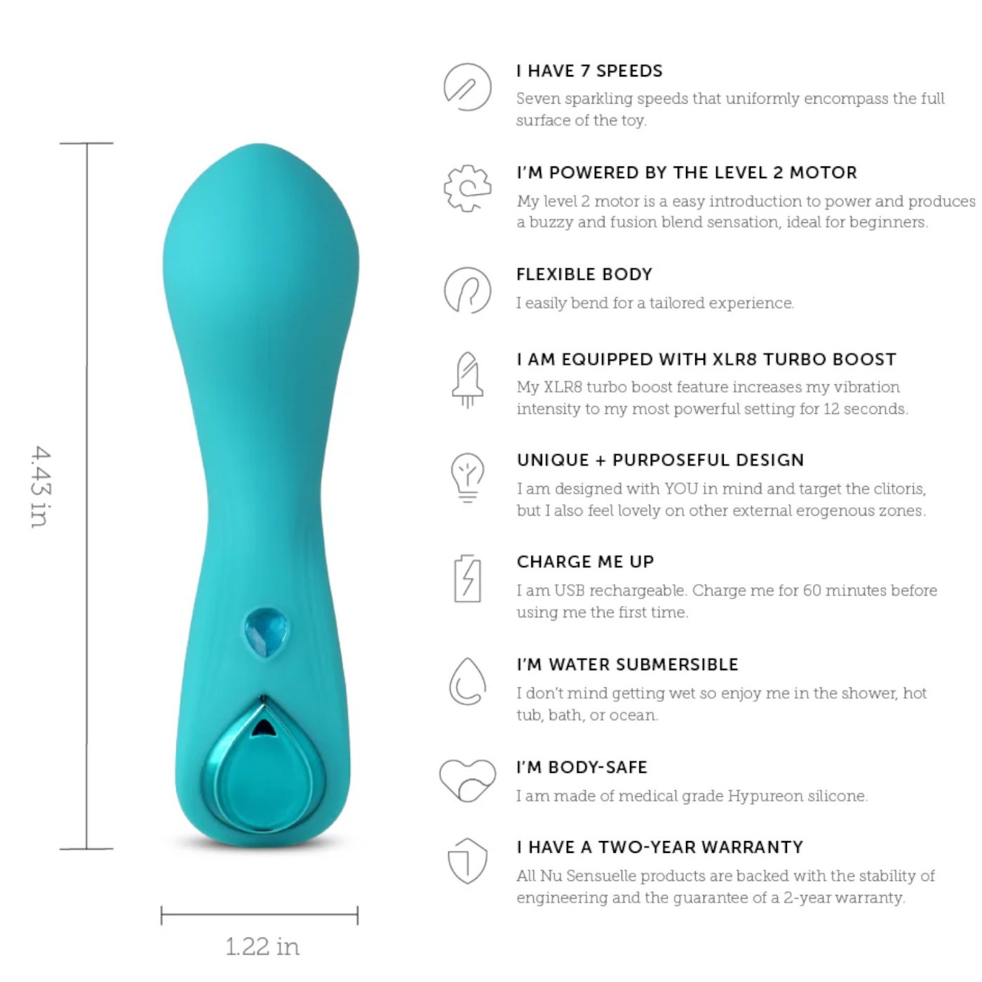 Nu Sensuelle Nubii Gemma Rechargeable Bullet Vibrator