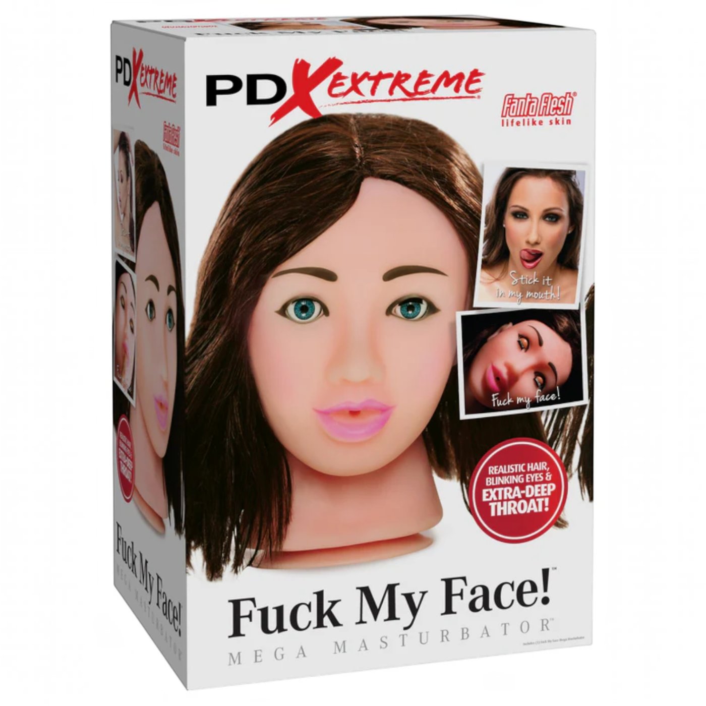 PDX Extreme Fuck My Face Mega Realistic Male Blowjob Masturbator Brunette
