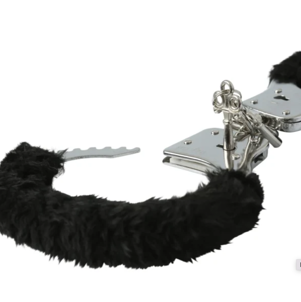 S&M Furry Handcuffs Black