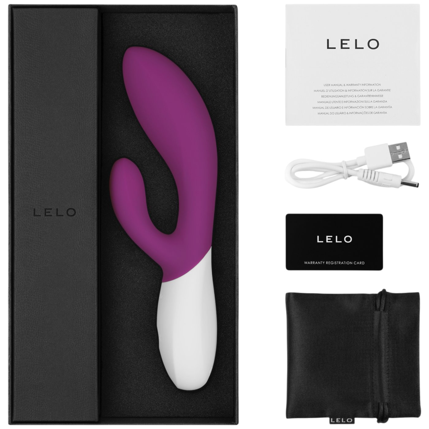 LELO Ina Wave Rechargeable Rabbit Vibrator Purple