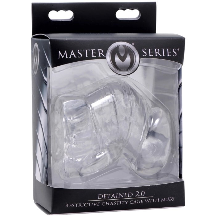 Master Series Detained 2.0 Restrictive Chastity Cage With Nubs