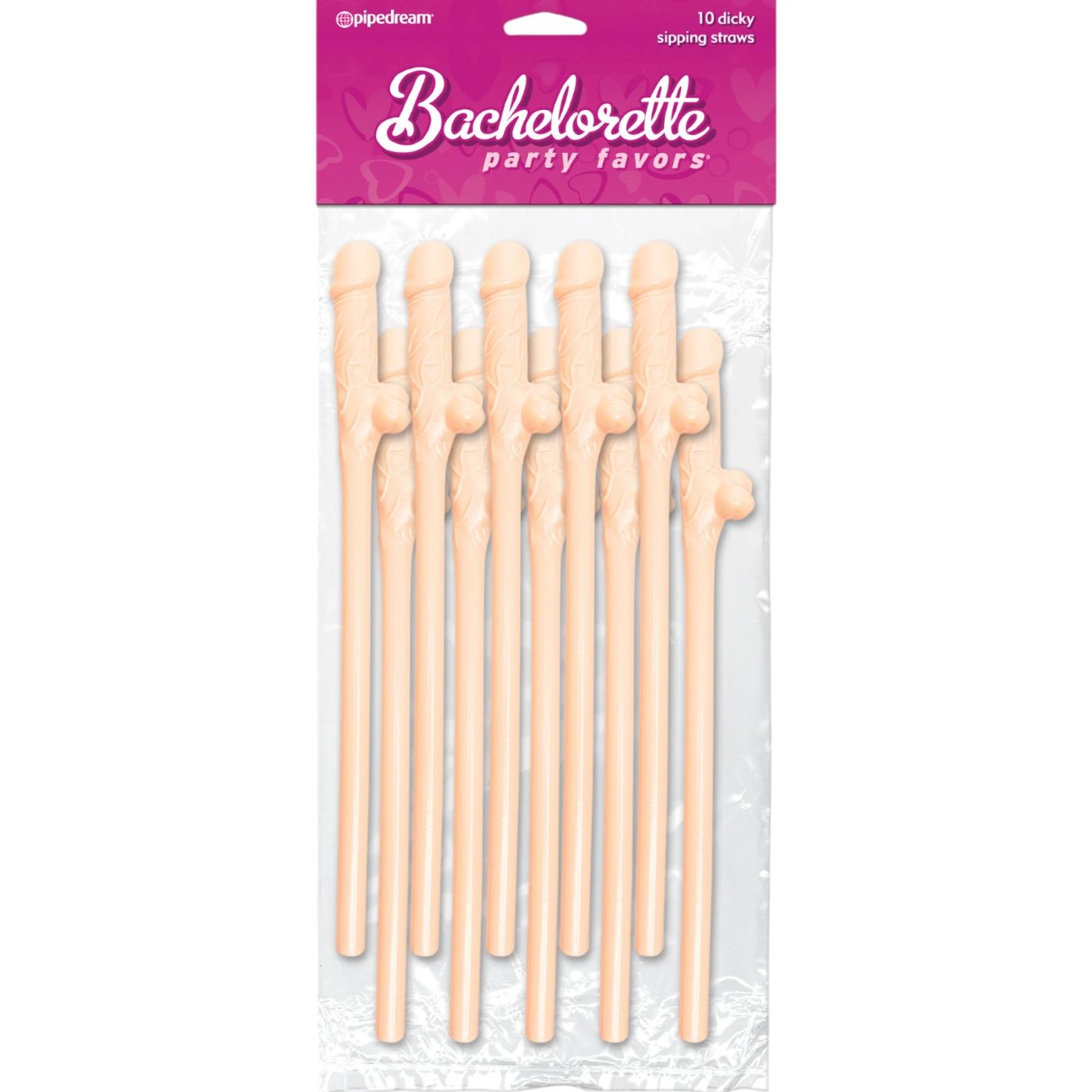Bachelorette Party Favors Dicky Sipping Straws 10 Pack