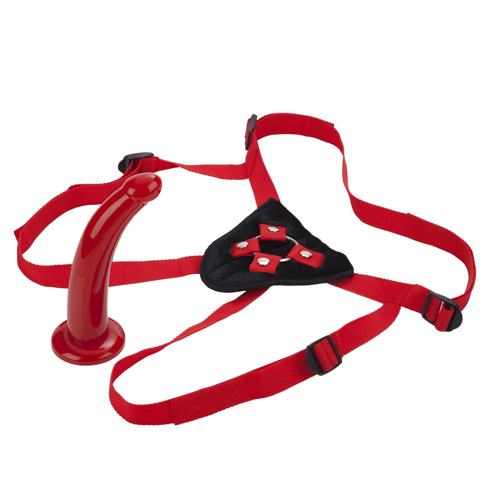 CalExotics Sophias Red Rider Strap On Dildo 6 Inch