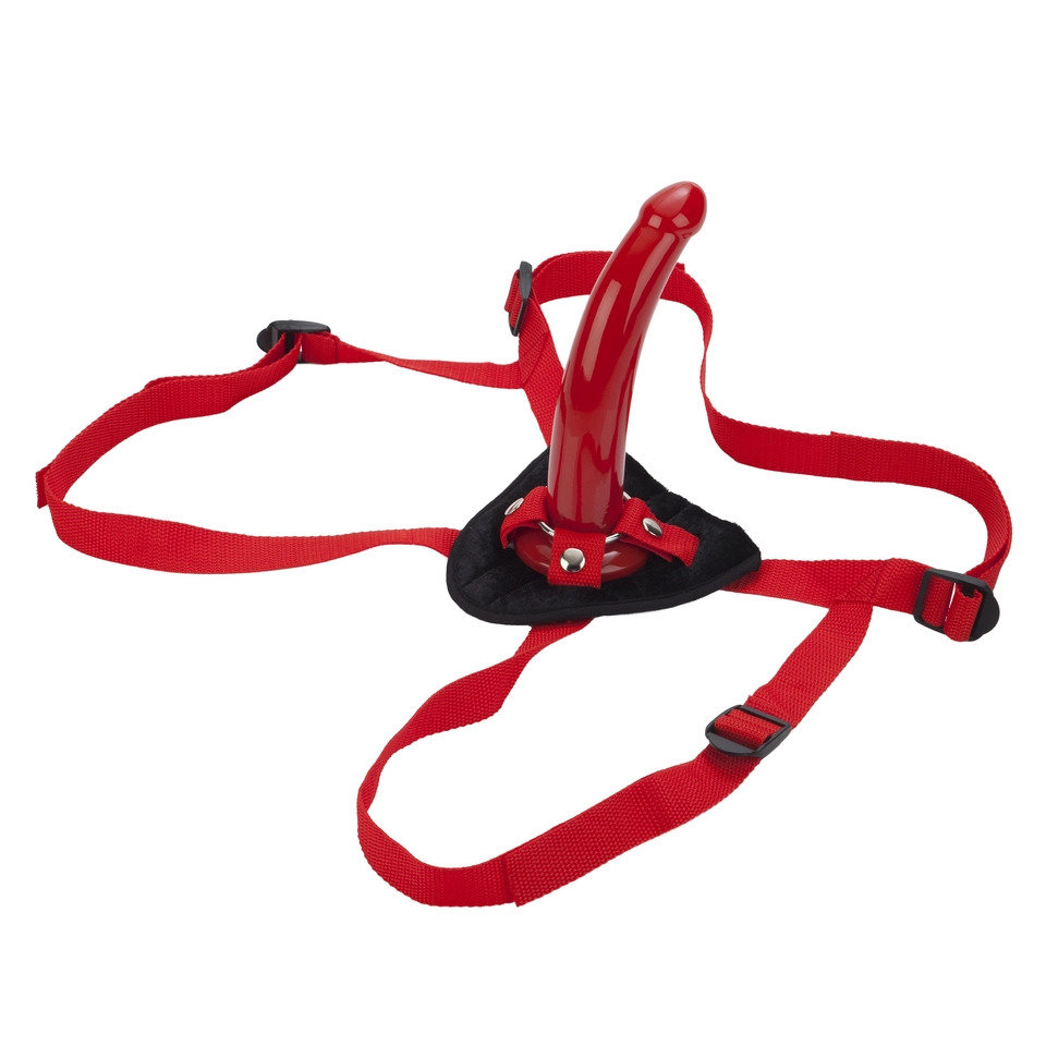 CalExotics Sophias Red Rider Strap On Dildo 6 Inch