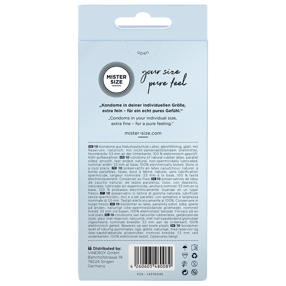 Mister Size 53mm Condoms 10 Pack