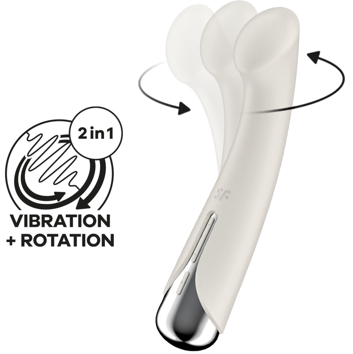 Satisfyer Spinning G-Spot 1 Silicone Rechargeable G-Spot Vibrator Beige