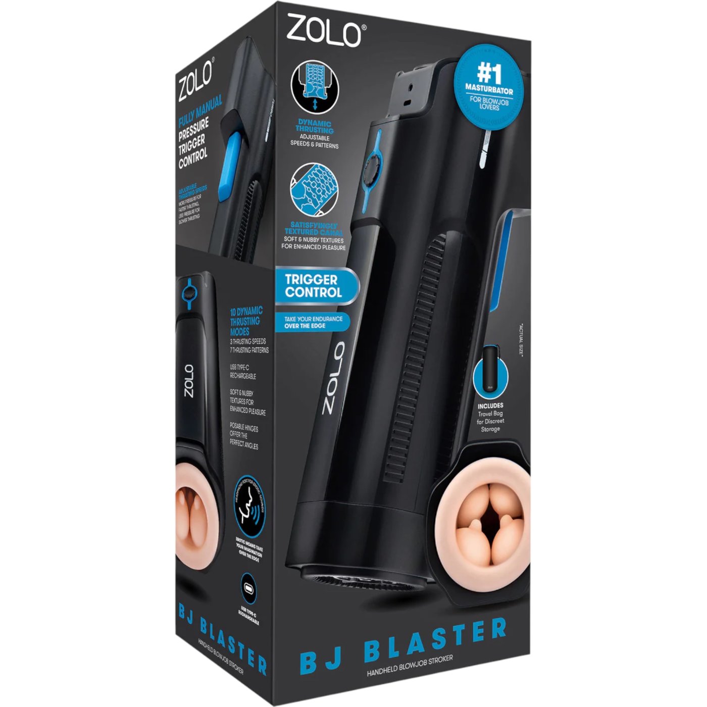 Zolo BJ Blaster Rechargeable Handheld Blowjob Stroker