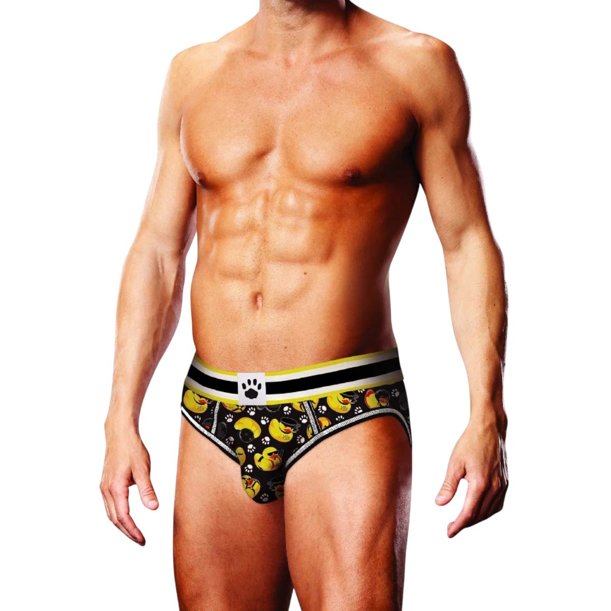 Prowler BDSM Rubber Ducks Backless Brief Black Yellow – Prowler