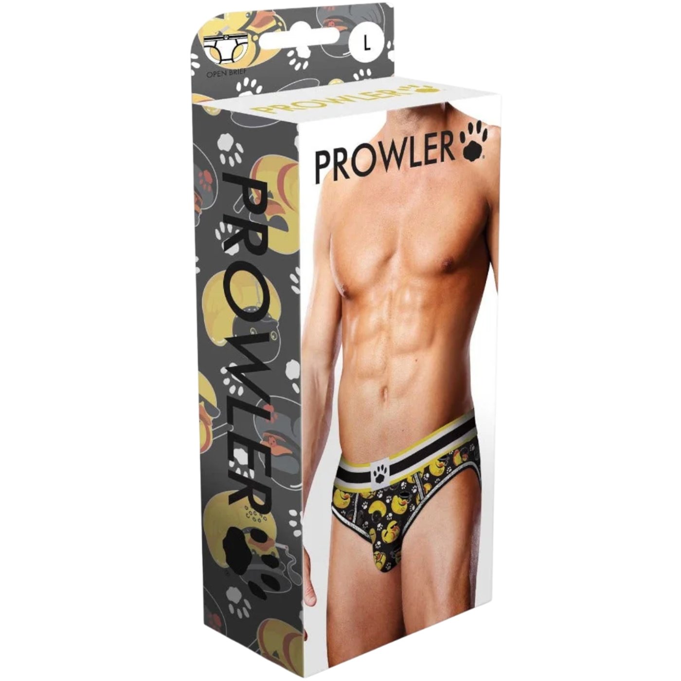 Prowler BDSM Rubber Ducks Backless Brief Black Yellow
