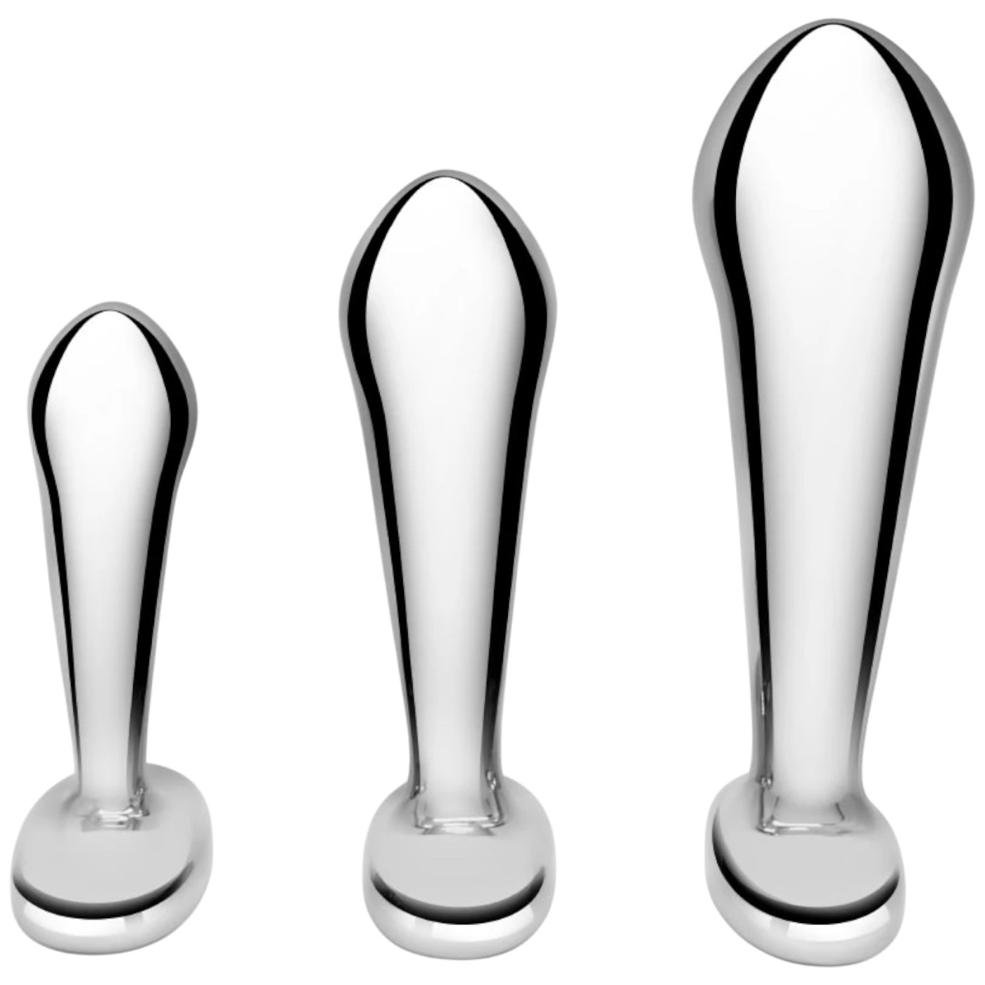 b-Vibe Stainless Steel P-Spot Training Set (3 Piece)