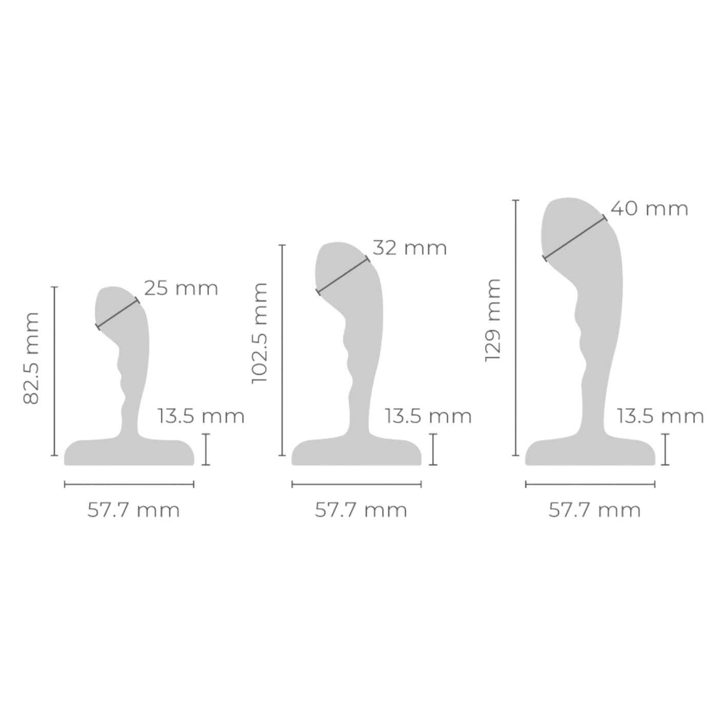 b-Vibe Stainless Steel P-Spot Training Set (3 Piece)