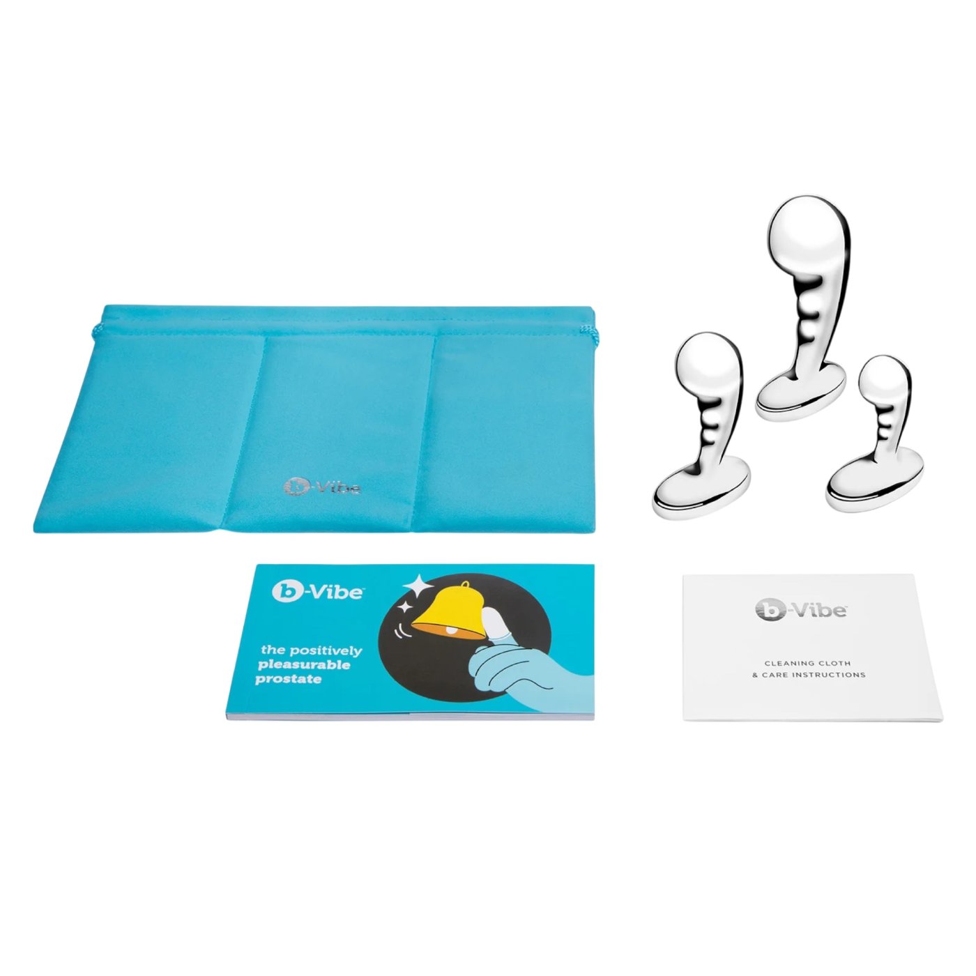 b-Vibe Stainless Steel P-Spot Training Set (3 Piece)